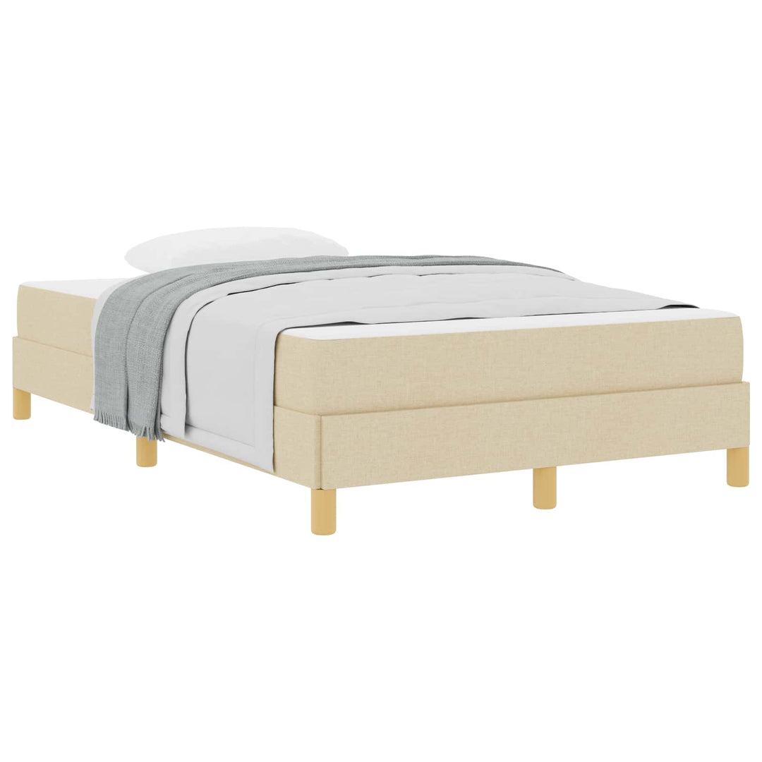 Box spring seng med madras Creme 120 x 190 cm Stof