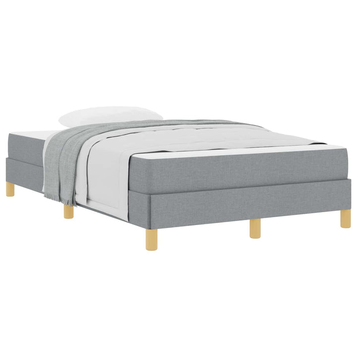 Box spring seng med madras Lysegrå 120 x 200 cm Stof