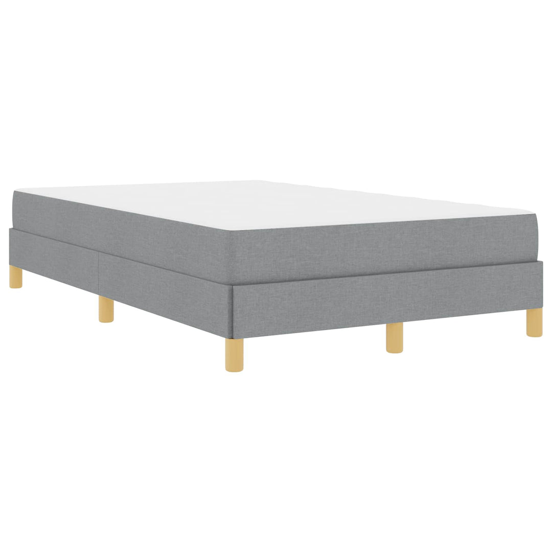 Box spring seng med madras Lysegrå 120 x 200 cm Stof