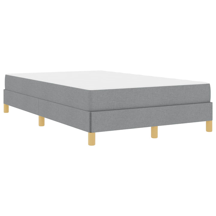 Box spring seng med madras Lysegrå 120 x 200 cm Stof
