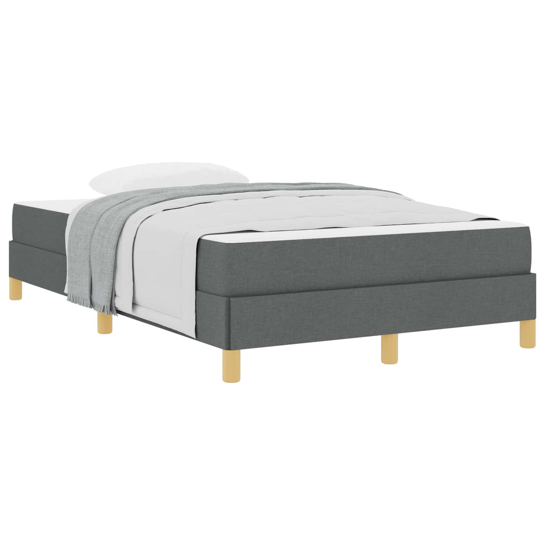 Box spring seng med madras Mørkegrå 120 x 200 cm Stof