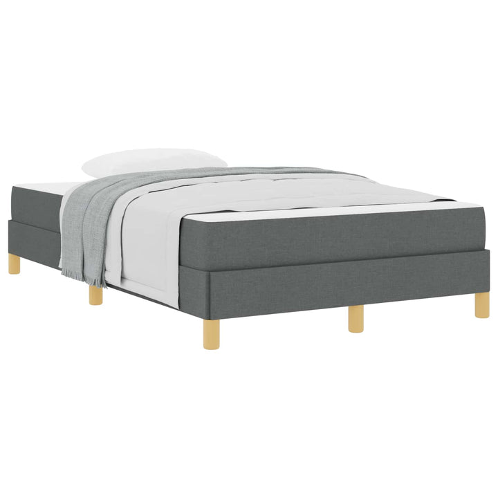 Box spring seng med madras Mørkegrå 120 x 200 cm Stof
