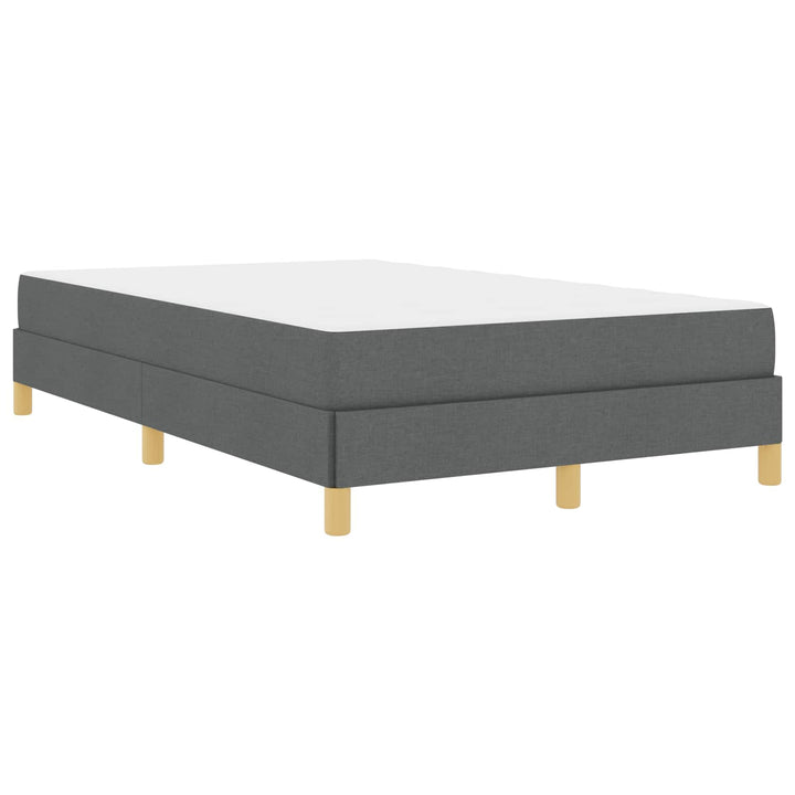 Box spring seng med madras Mørkegrå 120 x 200 cm Stof