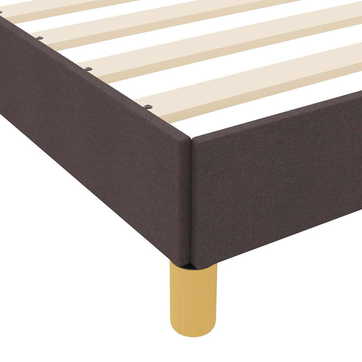 Box spring seng med madras Mørk Brun 120 x 200 cm Stof