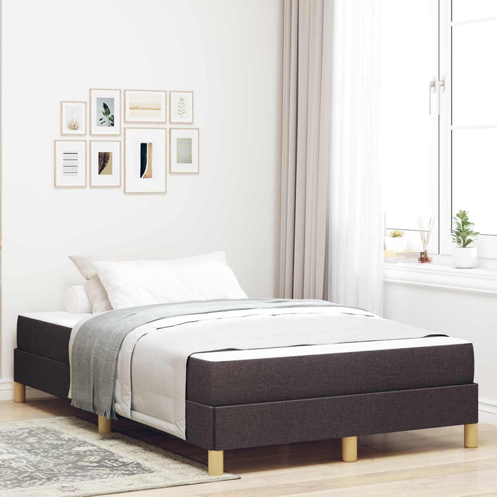 Box spring seng med madras Mørk Brun 120 x 200 cm Stof