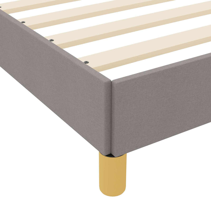 Box spring seng med madras Gråbrun 120 x 200 cm Stof