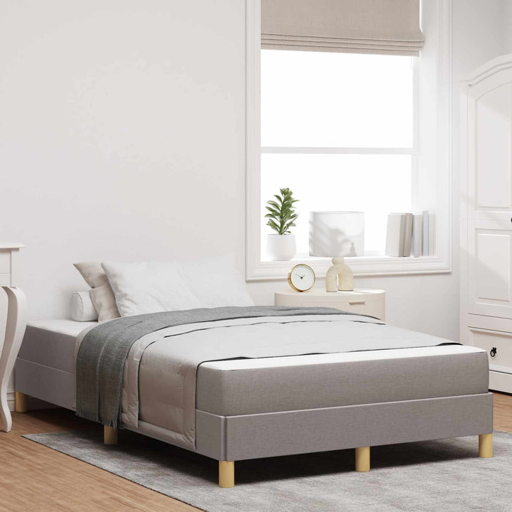 Box spring seng med madras Gråbrun 120 x 200 cm Stof
