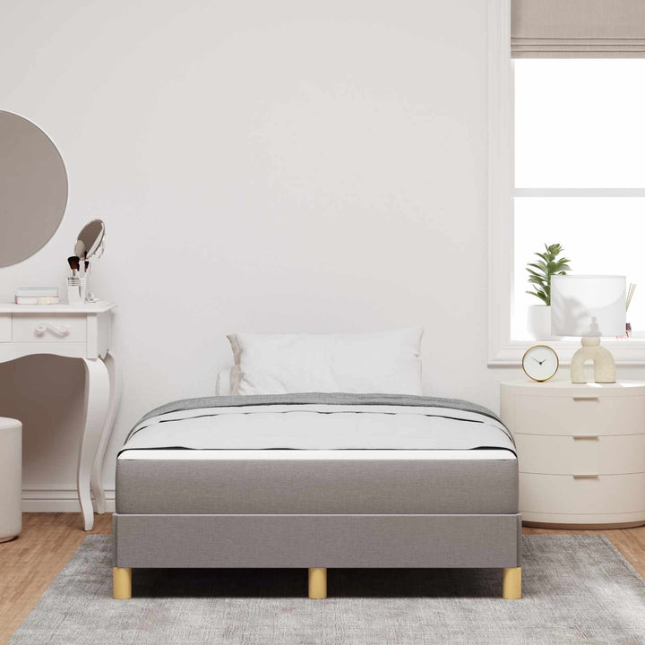 Box spring seng med madras Gråbrun 120 x 200 cm Stof