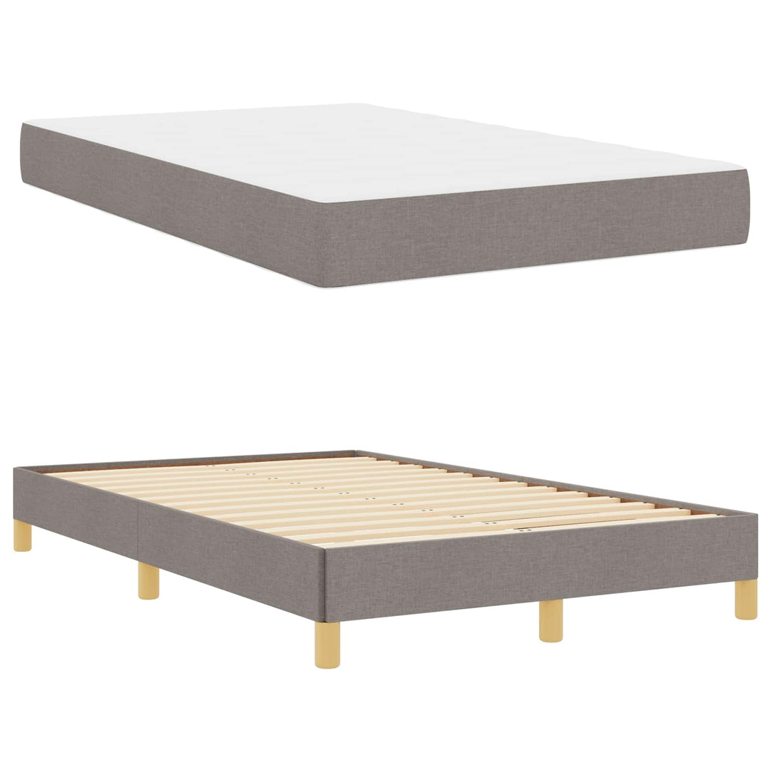 Box spring seng Gråbrun 120 x 200 cm Stof