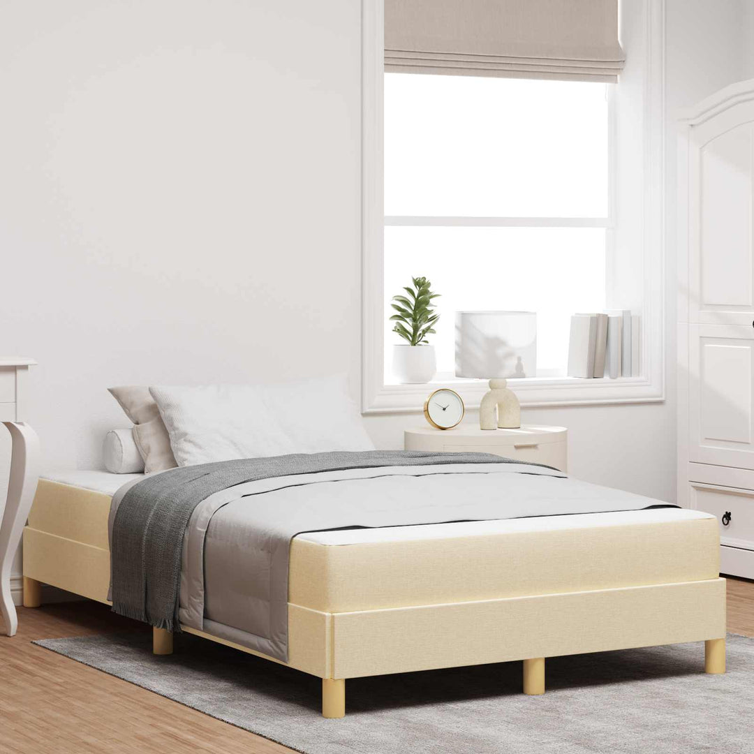 Box spring seng med madras Creme 120 x 200 cm Stof