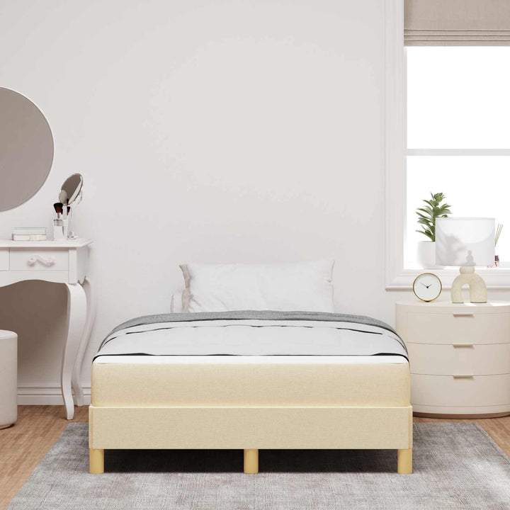 Box spring seng med madras Creme 120 x 200 cm Stof