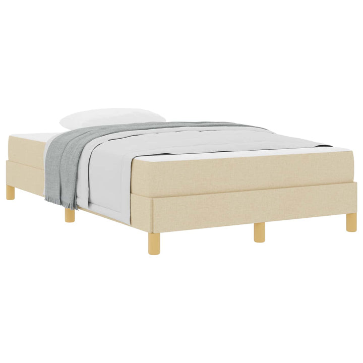 Box spring seng med madras Creme 120 x 200 cm Stof
