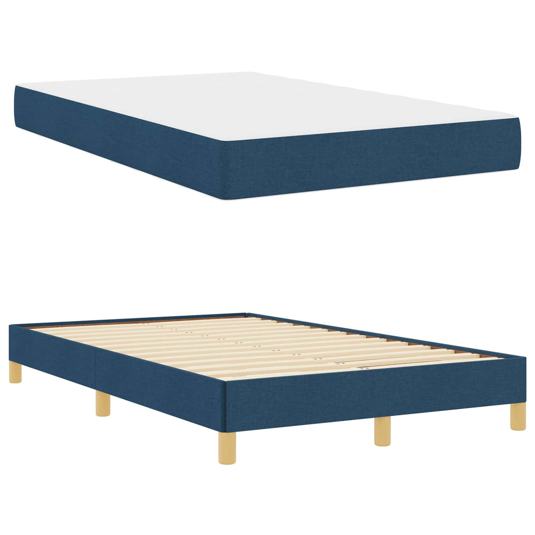 Box spring seng med madras Blå 120 x 200 cm Stof