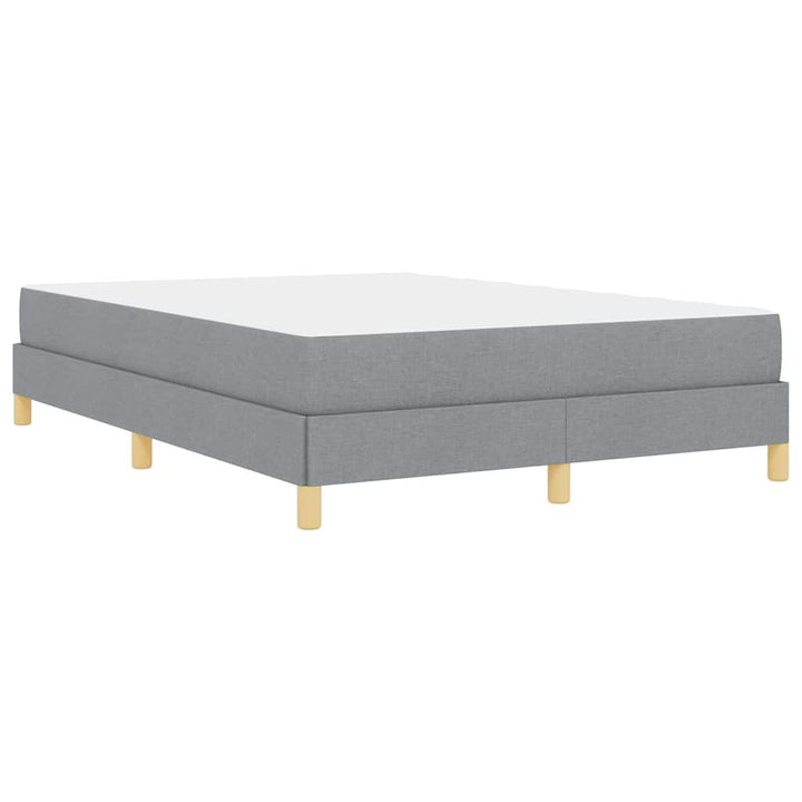 Box spring seng med madras Lysegrå 140 x 190 cm Stof