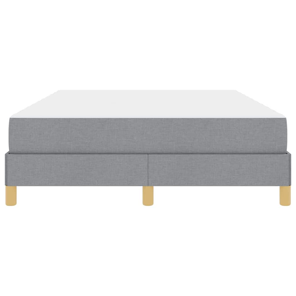 Box spring seng med madras Lysegrå 140 x 190 cm Stof