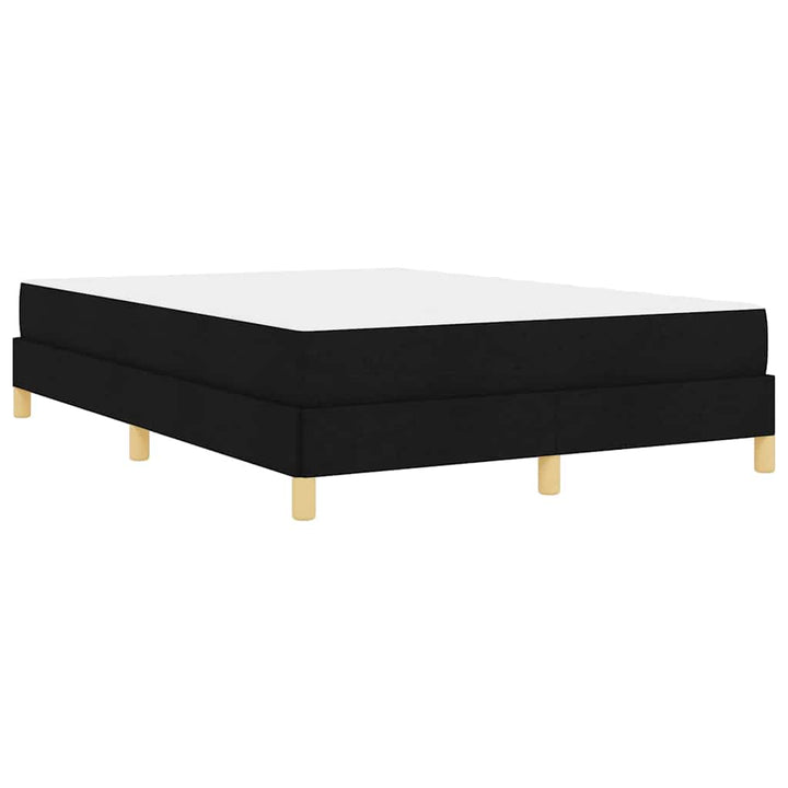 Box spring seng med madras Sort 140 x 190 cm Stof