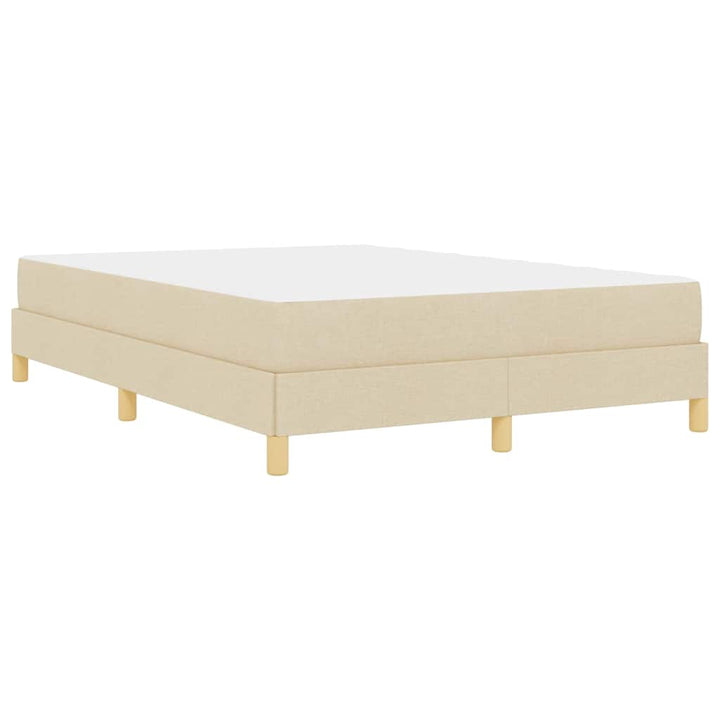 Box spring seng med madras Creme 140 x 190 cm Stof