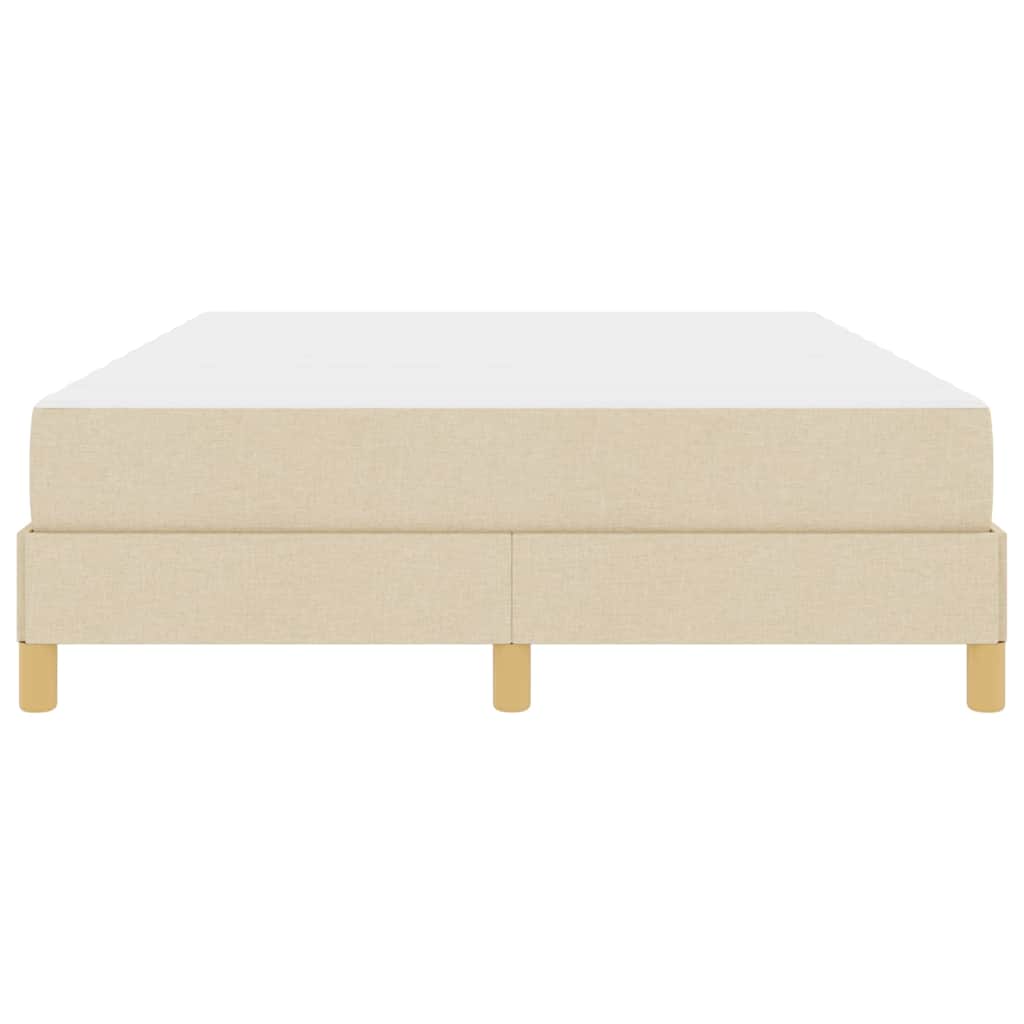 Box spring seng med madras Creme 140 x 190 cm Stof