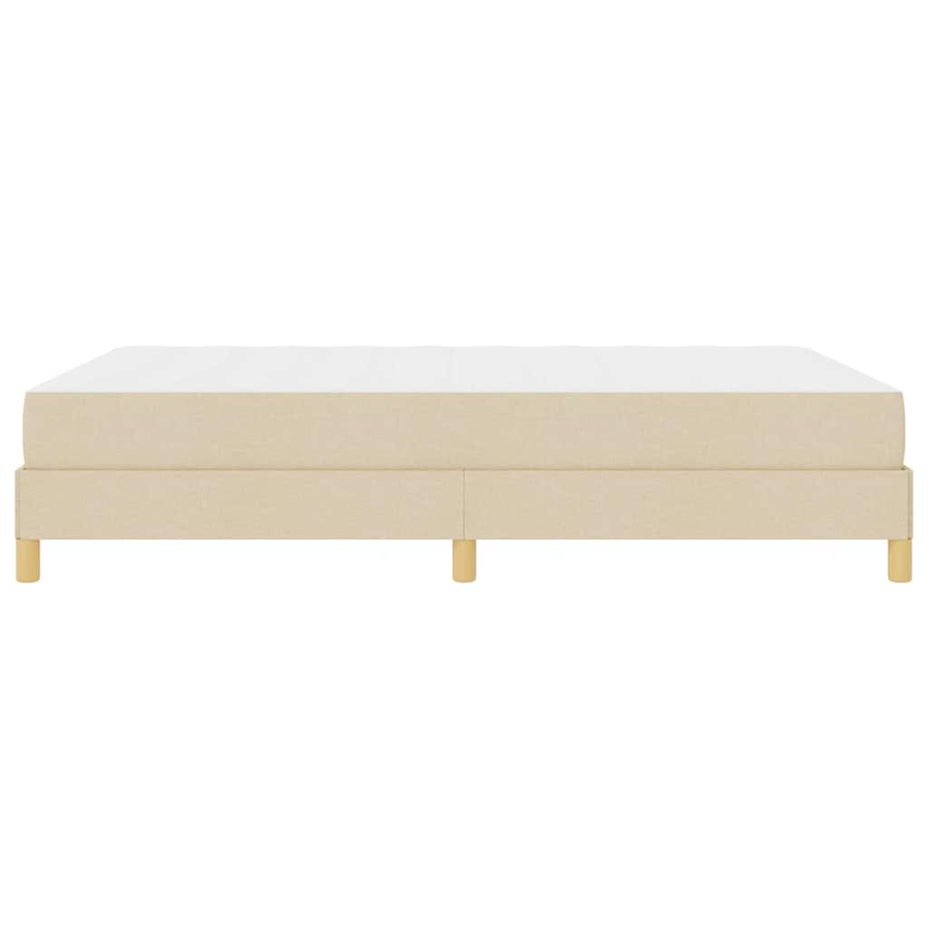 Box spring seng med madras Creme 140 x 190 cm Stof