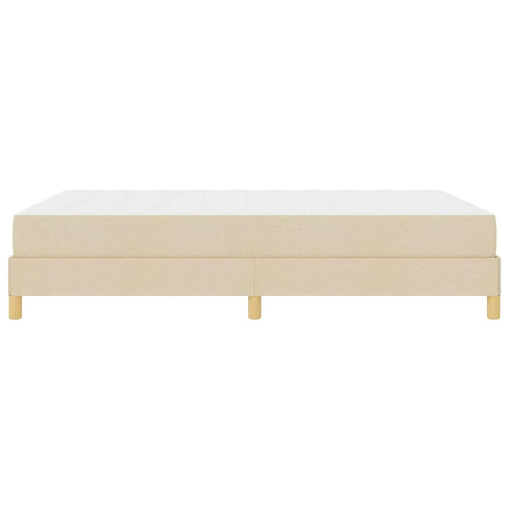 Box spring seng med madras Creme 140 x 190 cm Stof