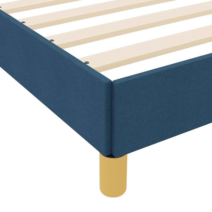Box spring seng med madras Blå 140 x 190 cm Stof