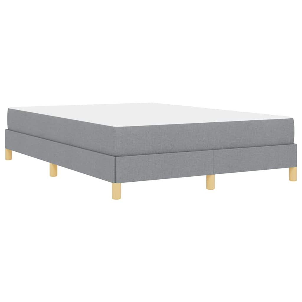 Box spring seng med madras Lysegrå 140 x 200 cm Stof