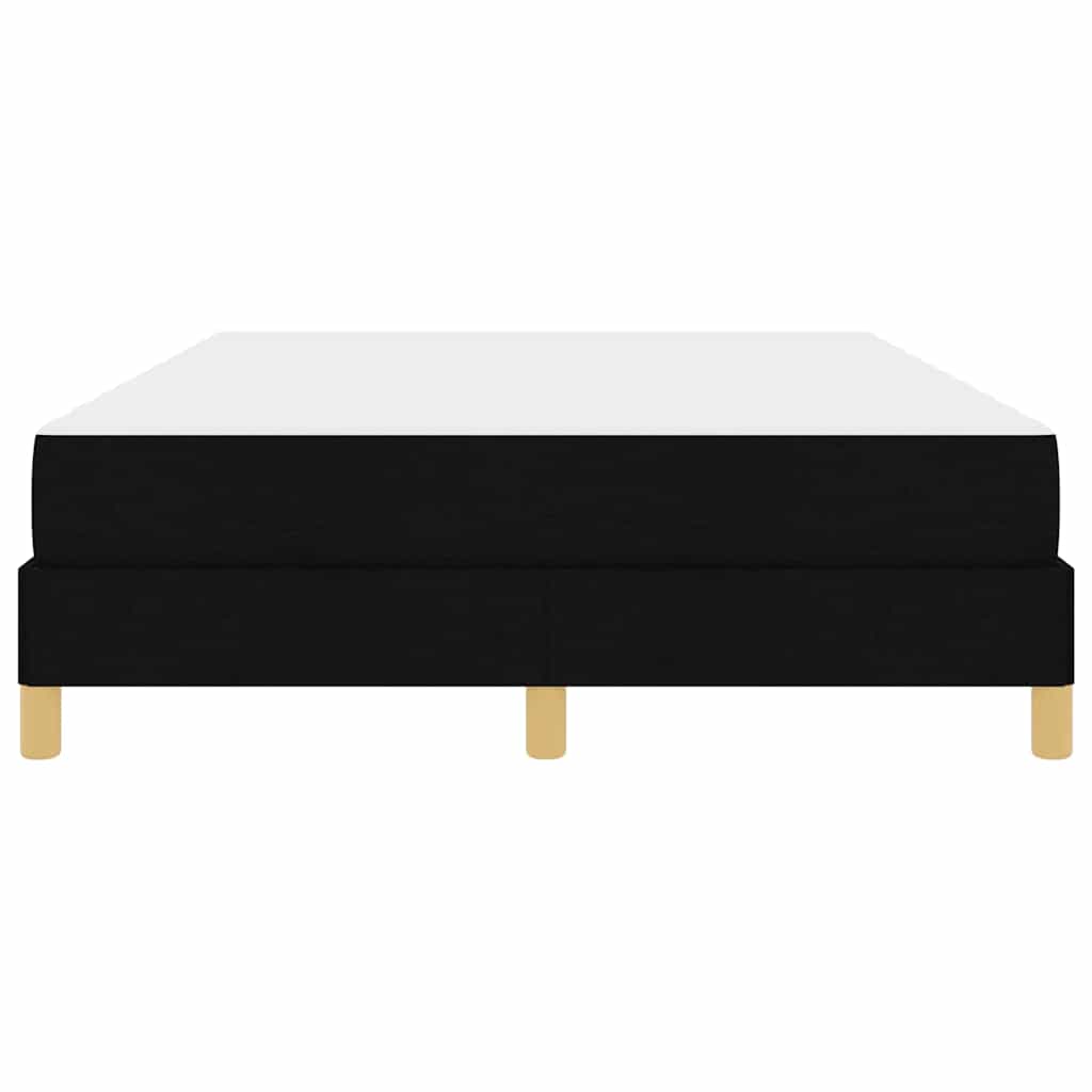 Box spring seng med madras Sort 140 x 200 cm Stof