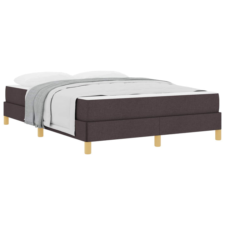 Box spring seng med madras Mørk Brun 140 x 200 cm Stof