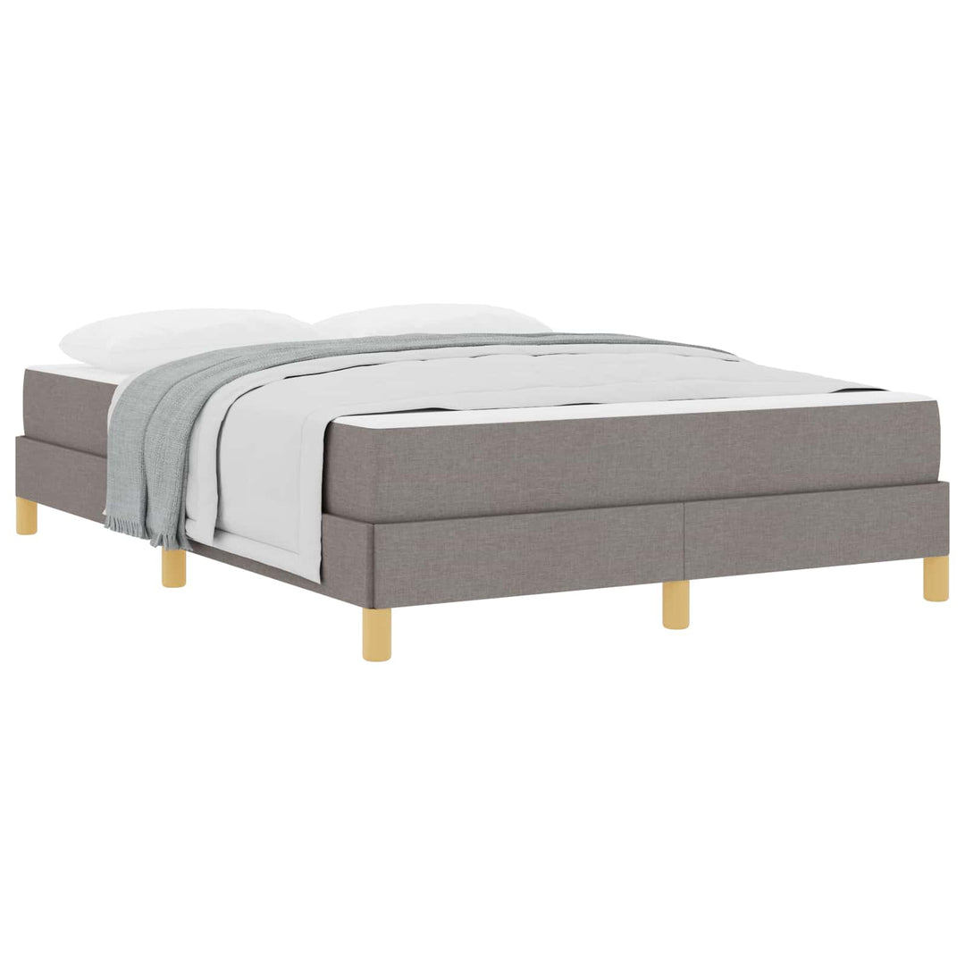 Box spring seng med madras Gråbrun 140 x 200 cm Stof