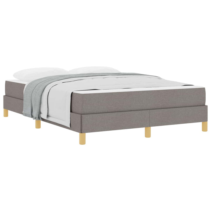 Box spring seng med madras Gråbrun 140 x 200 cm Stof