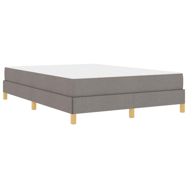 Box spring seng med madras Gråbrun 140 x 200 cm Stof