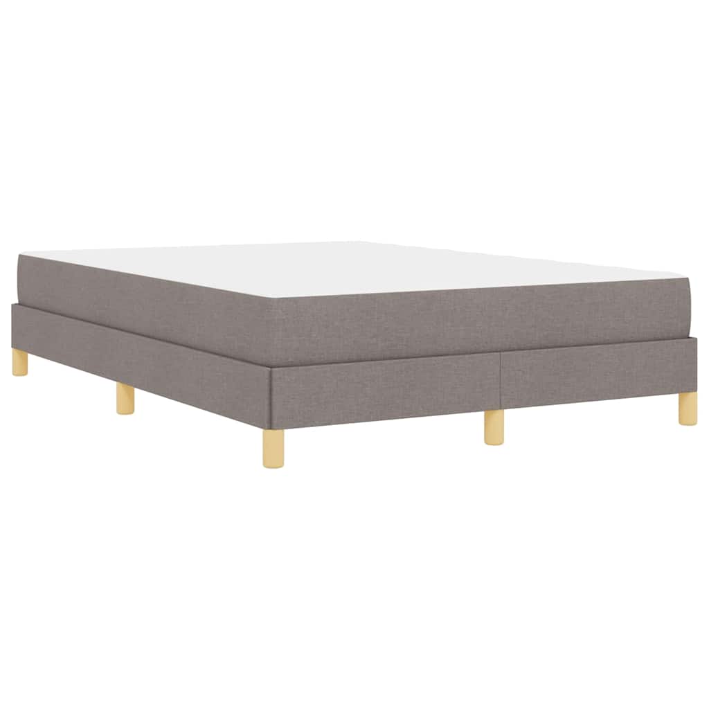 Box spring seng med madras Gråbrun 140 x 200 cm Stof