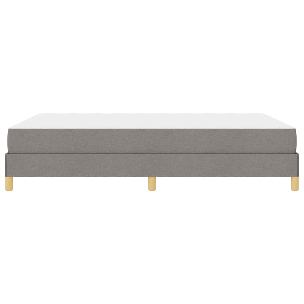 Box spring seng med madras Gråbrun 140 x 200 cm Stof