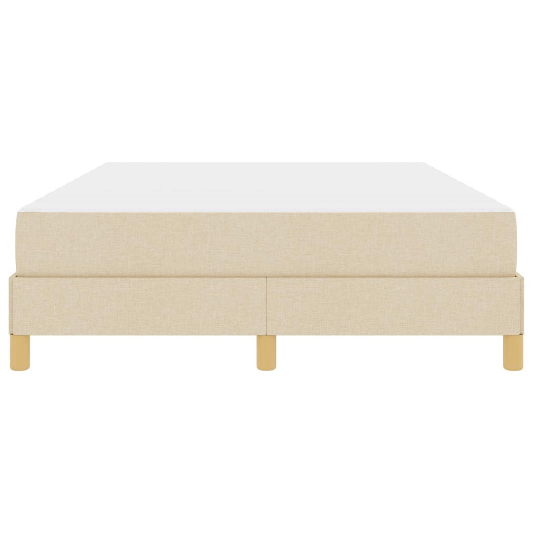Box spring seng med madras Creme 140 x 200 cm Stof