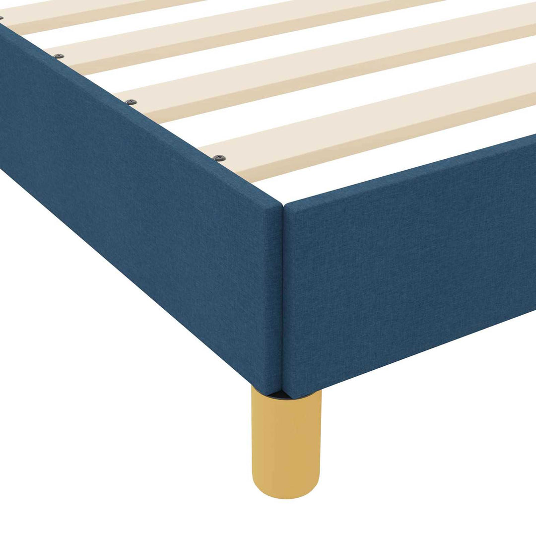 Box spring seng med madras Blå 140 x 200 cm Stof