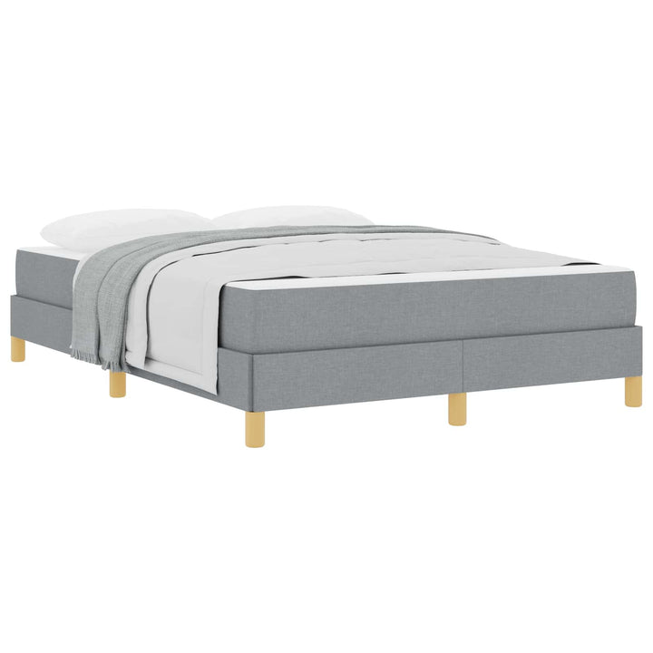 Box spring seng med madras Lysegrå 160 x 200 cm Stof