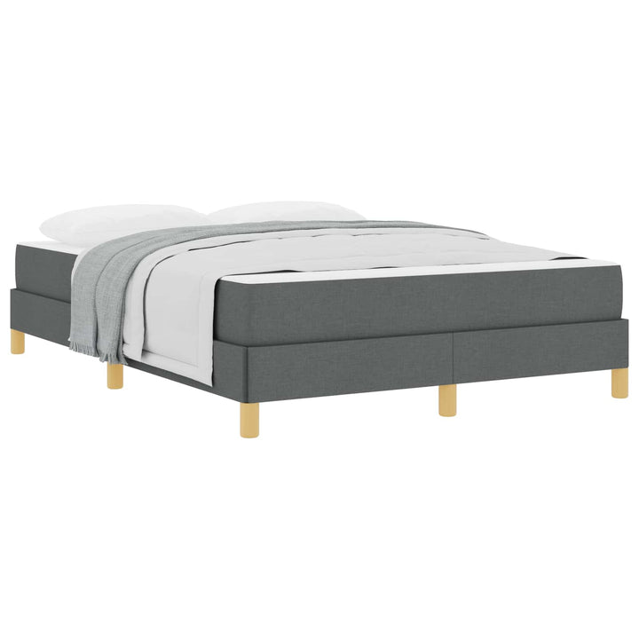 Box spring seng med madras Mørkegrå 160 x 200 cm Stof