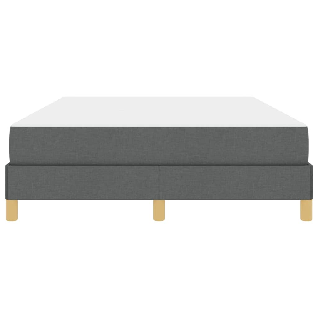 Box spring seng med madras Mørkegrå 160 x 200 cm Stof