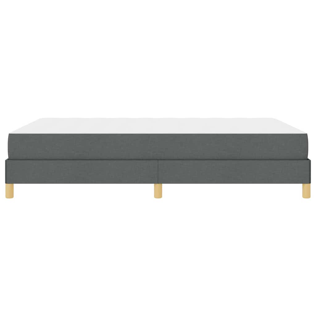 Box spring seng med madras Mørkegrå 160 x 200 cm Stof