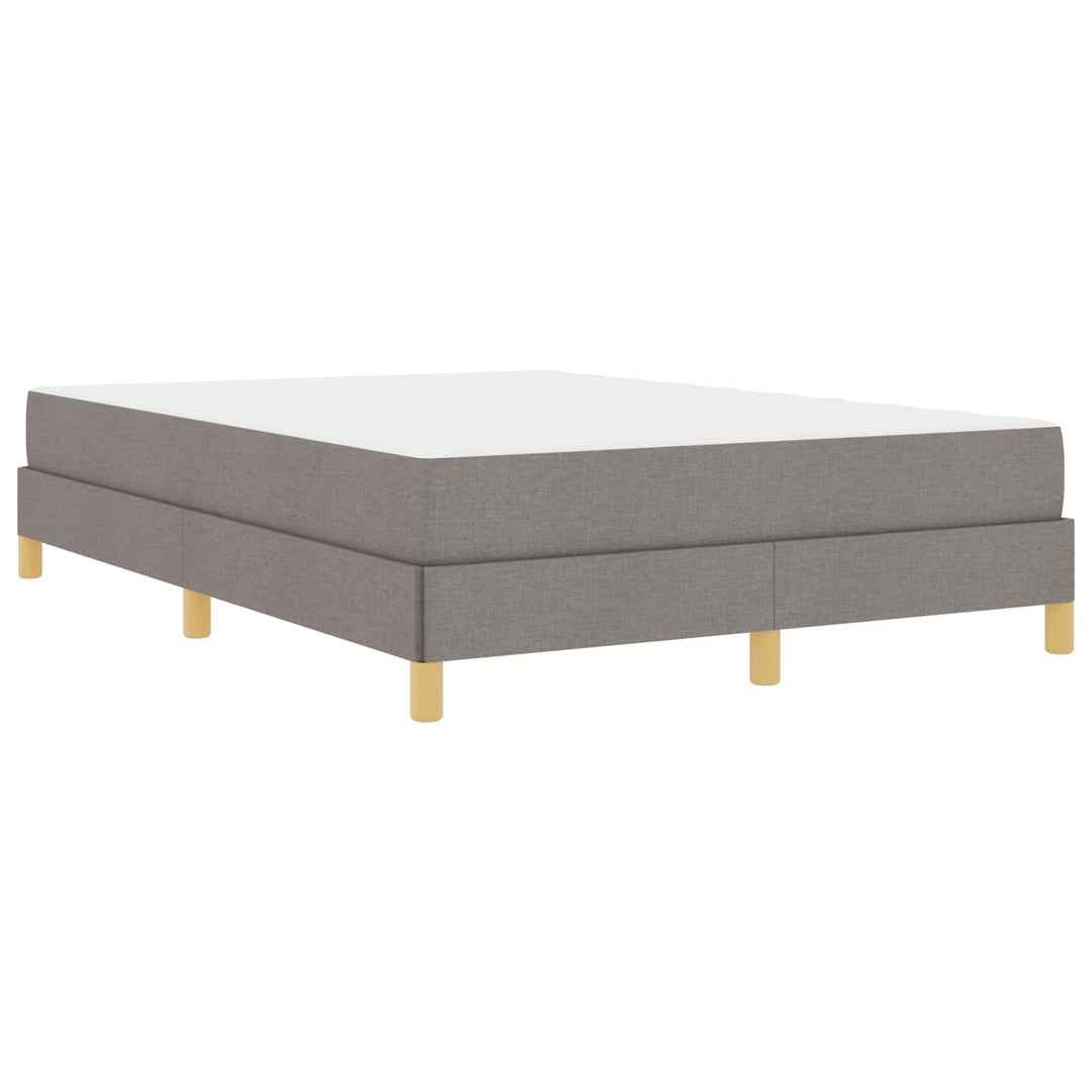 Box spring seng med madras Gråbrun 160 x 200 cm Stof