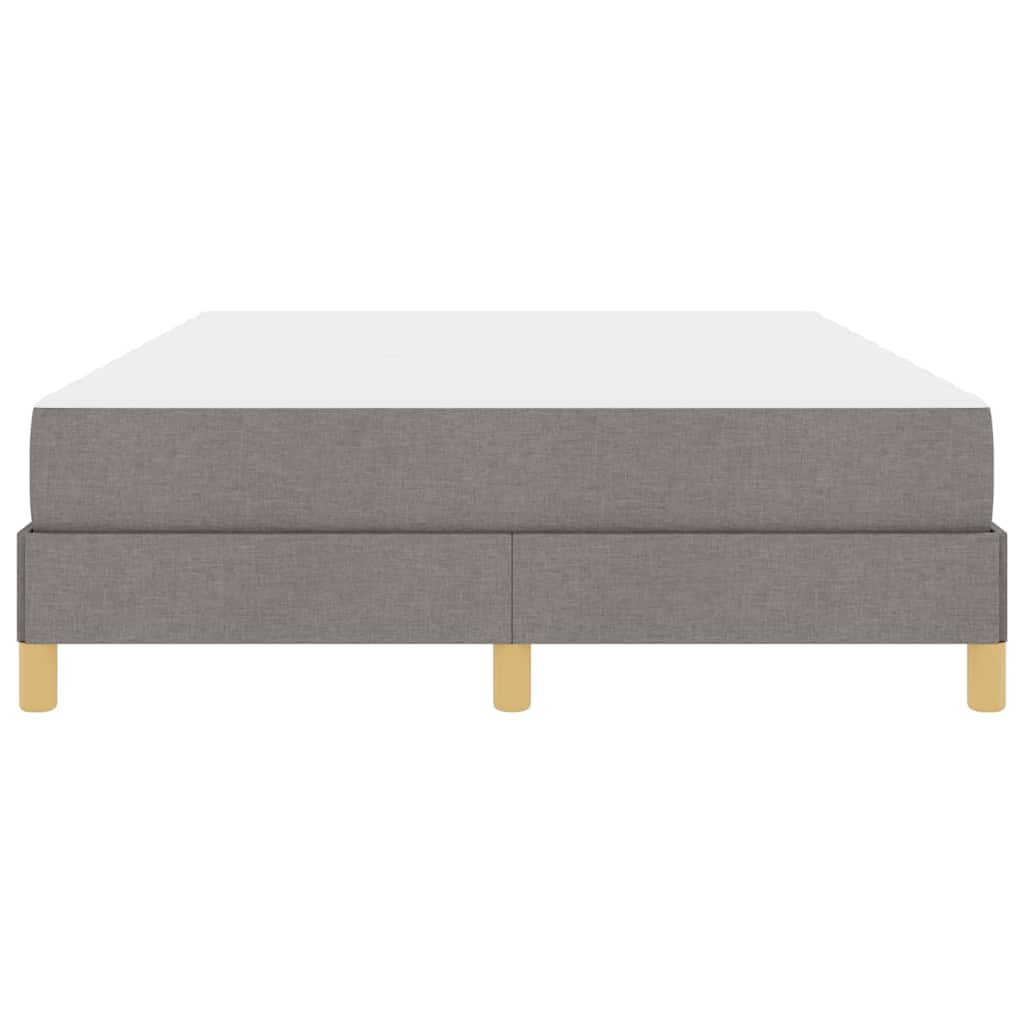 Box spring seng med madras Gråbrun 160 x 200 cm Stof
