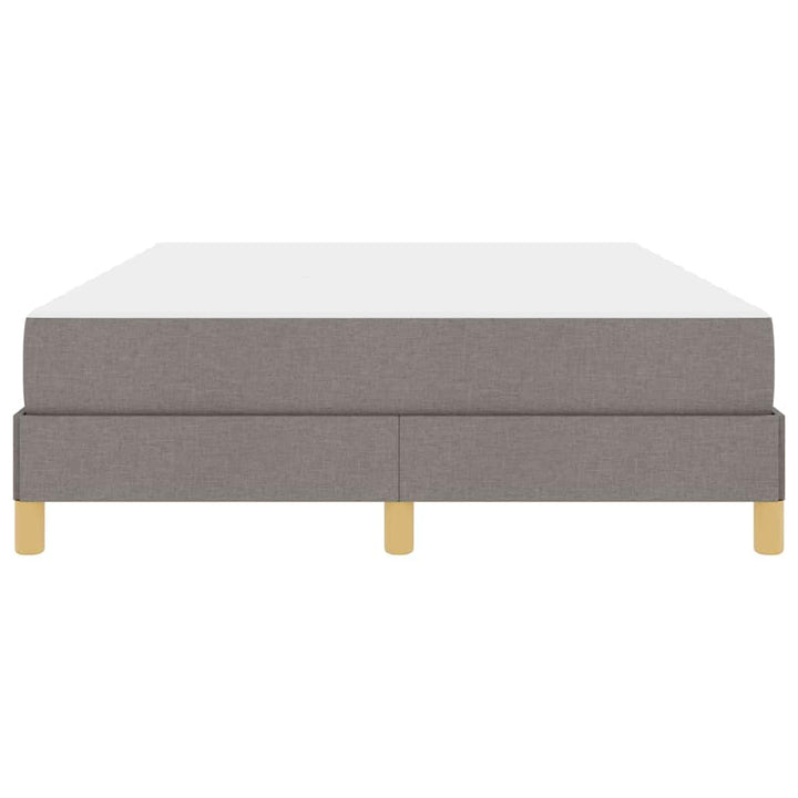 Box spring seng med madras Gråbrun 160 x 200 cm Stof