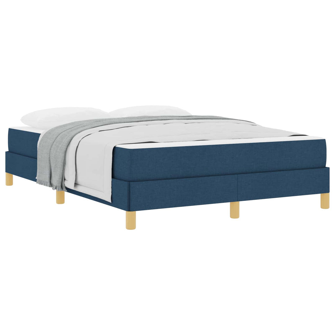 Box spring seng med madras Blå 160 x 200 cm Stof