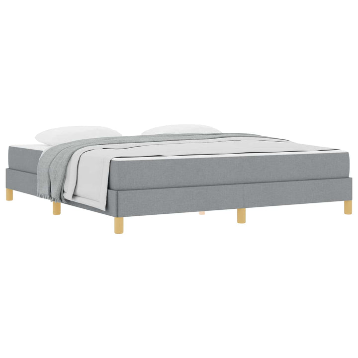 Box spring seng med madras Lysegrå 180 x 200 cm Stof