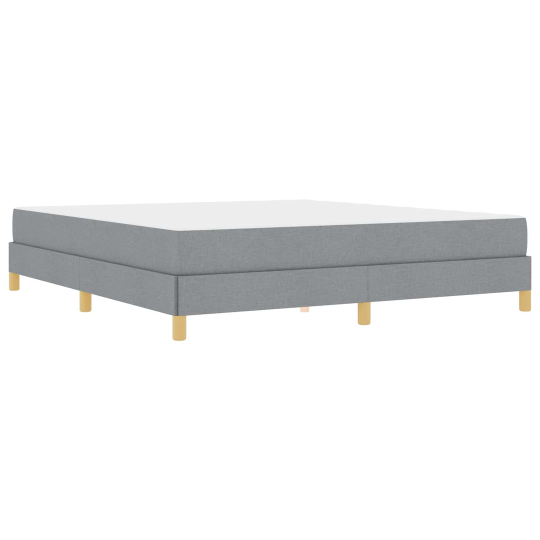 Box spring seng med madras Lysegrå 180 x 200 cm Stof