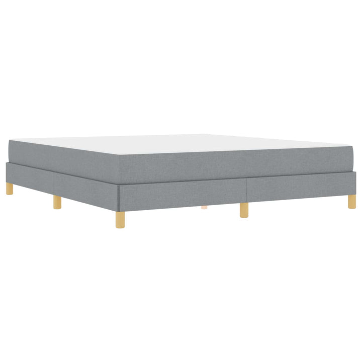 Box spring seng med madras Lysegrå 180 x 200 cm Stof