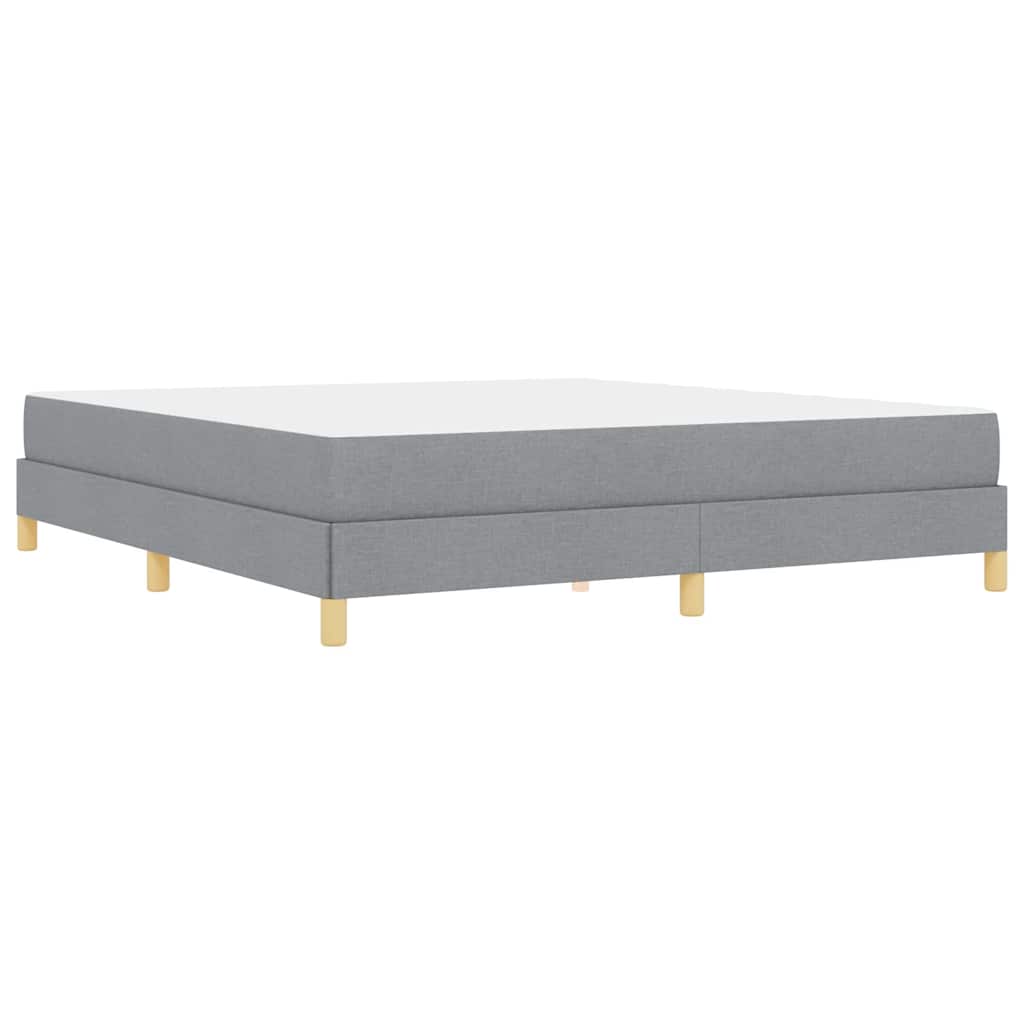 Box spring seng med madras Lysegrå 180 x 200 cm Stof