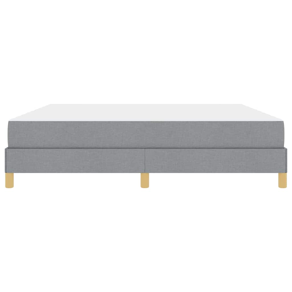 Box spring seng med madras Lysegrå 180 x 200 cm Stof