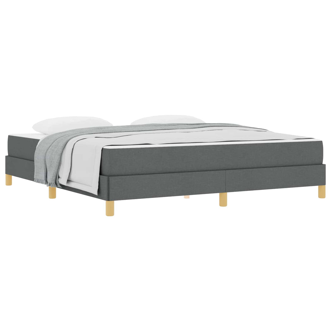 Box spring seng med madras Mørkegrå 180 x 200 cm Stof