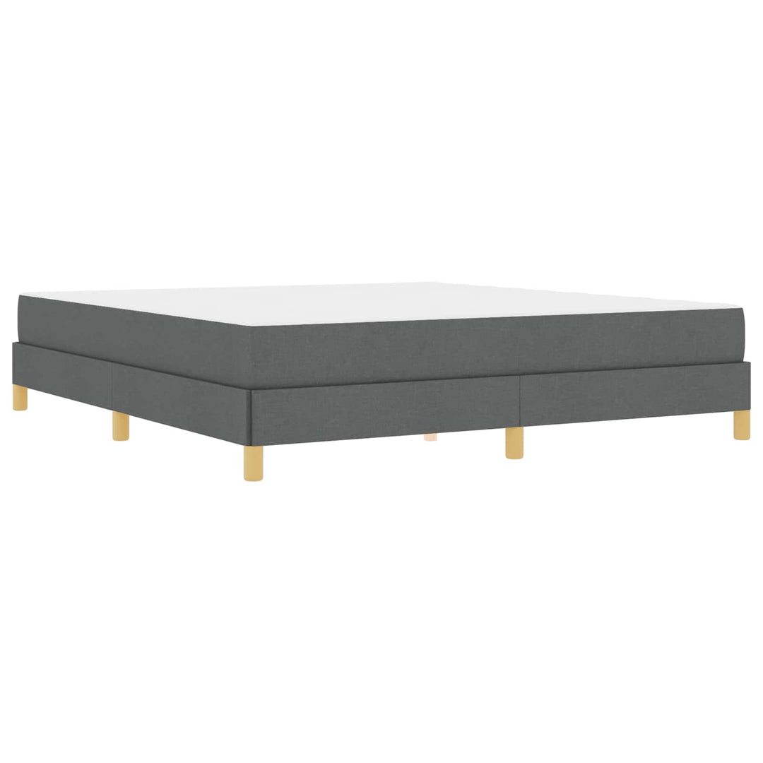 Box spring seng med madras Mørkegrå 180 x 200 cm Stof